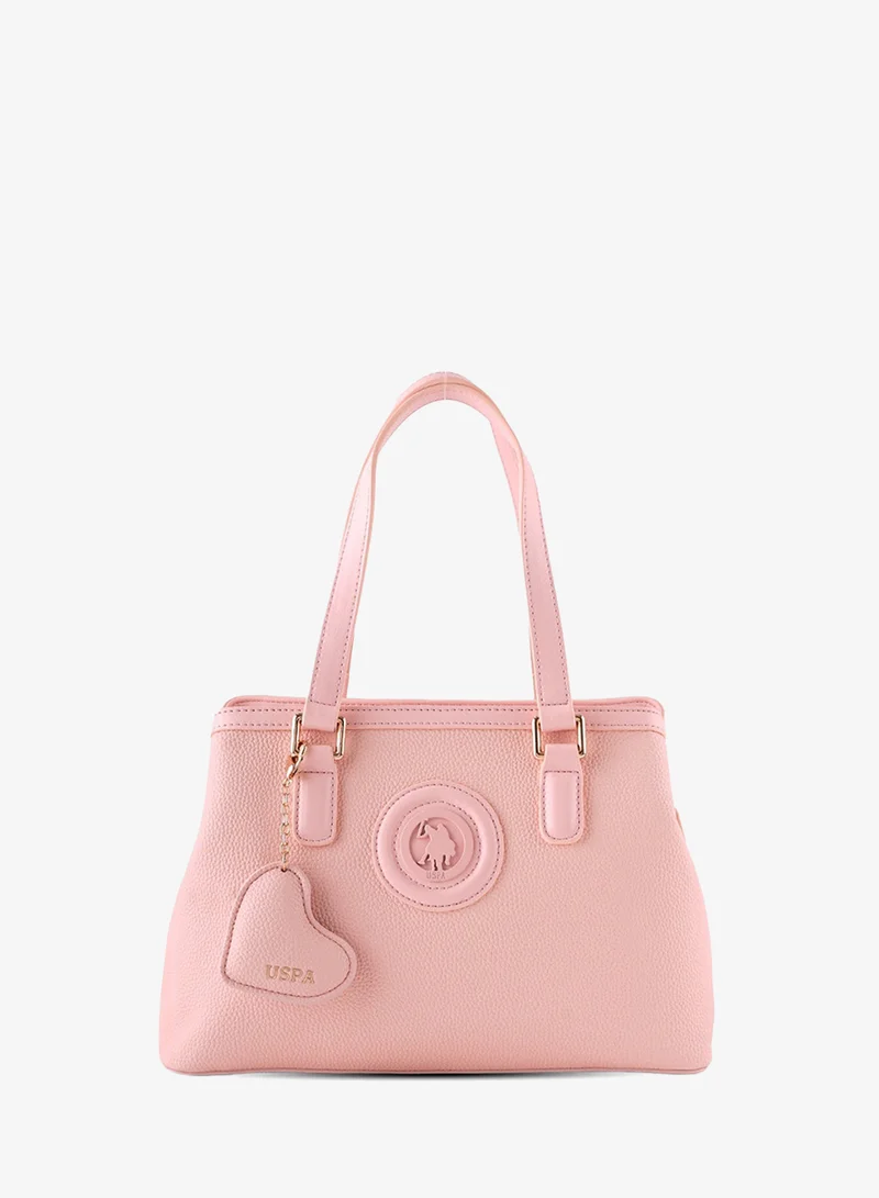 U.S. Polo Assn. Women's Shoulder Bag, Ladies Bag Crossbody Bag & Handbag for Ladies Travel Bag for Girls powder