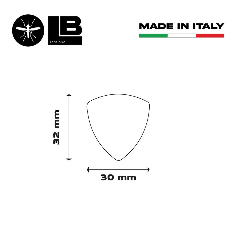 labelbike ملصقات ثلاثية الأبعاد من الراتنج - 2 شعارات لشركة دوكاتي كورس لدراجة نارية أو سكوتر أو خوذة 30 مم - Image 2