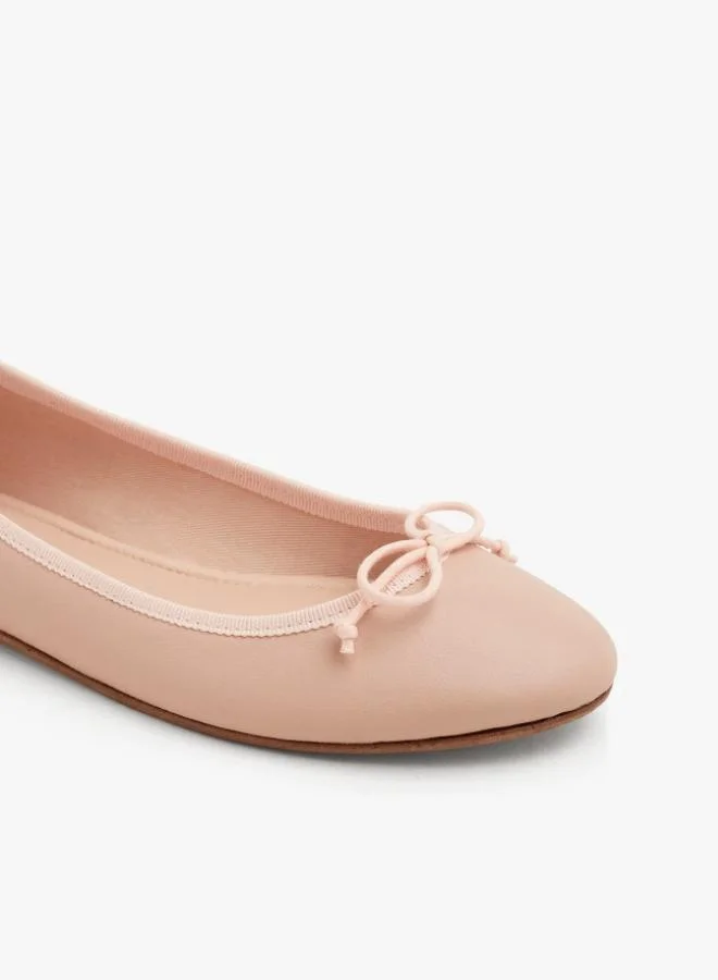 House of Ballerinas Nude Nappa Leather Ballet Flats