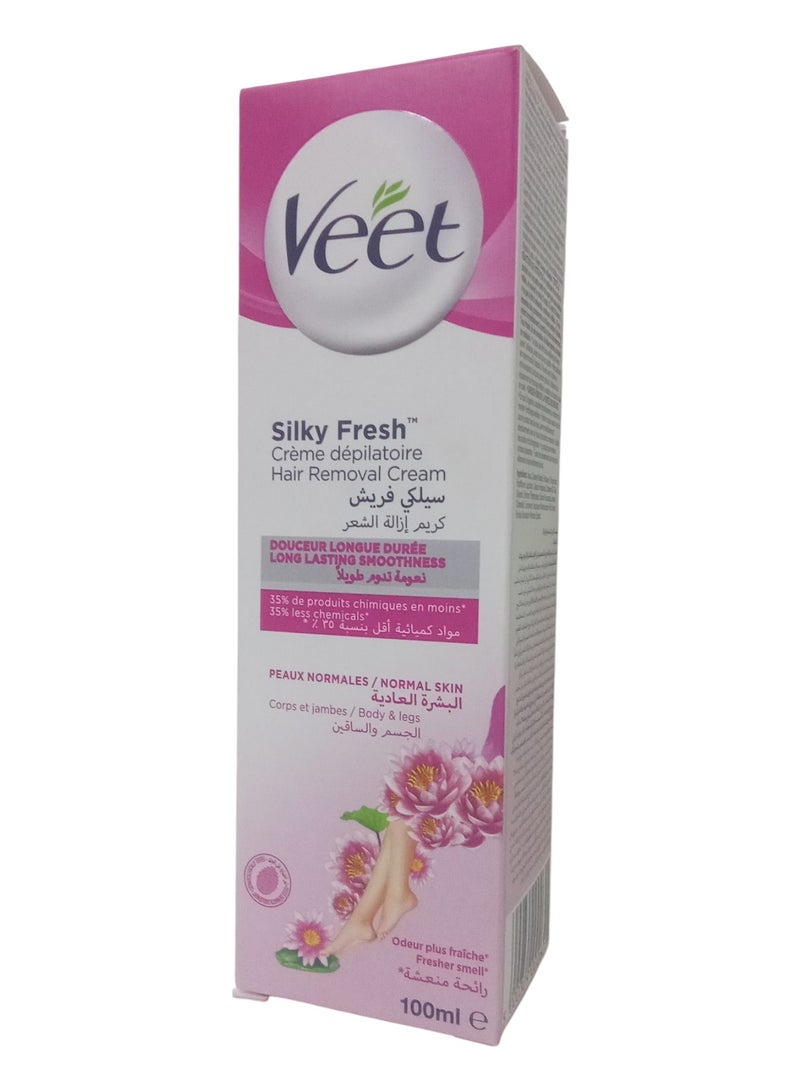 Veet Silky Fresh Hair Removal Cream for Normal Skin 100g - Image 1