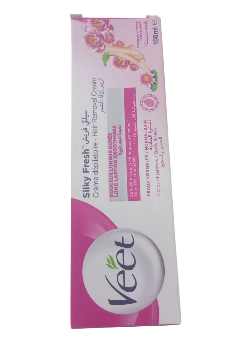 Veet Silky Fresh Hair Removal Cream for Normal Skin 100g - Image 2