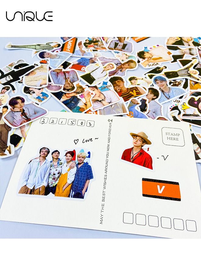 يونيك مجموعة ملصقات مكونة من 85 قطعة BTS KPOP Bangtan Boys، ألبوم زبدة للرقص لزجاجة المياه والكمبيوتر المحمول والأمتعة - Image 5