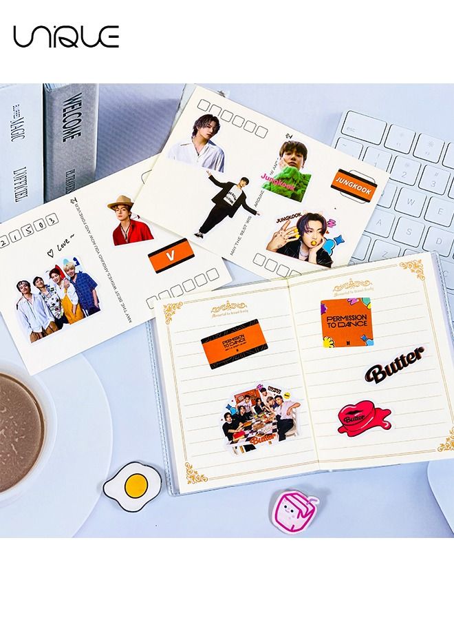 يونيك مجموعة ملصقات مكونة من 85 قطعة BTS KPOP Bangtan Boys، ألبوم زبدة للرقص لزجاجة المياه والكمبيوتر المحمول والأمتعة - Image 4
