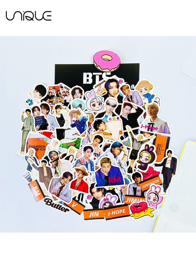 يونيك مجموعة ملصقات مكونة من 85 قطعة BTS KPOP Bangtan Boys، ألبوم زبدة للرقص لزجاجة المياه والكمبيوتر المحمول والأمتعة - Image 3