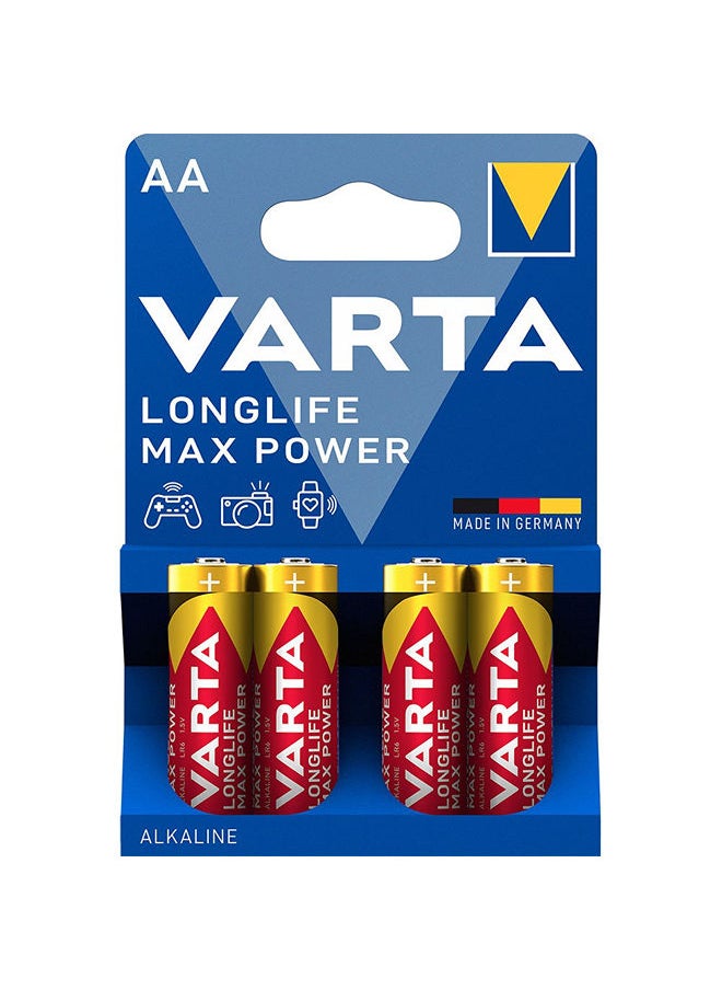 Pack of 4 Long life Max Power Alkaline Mignon AA LR06 Batteries,  made in germany - pzsku/ZA52F61E51D24A24C654CZ/45/_/1666612091/b767c9bf-7446-4143-8a67-5e56d91aa689