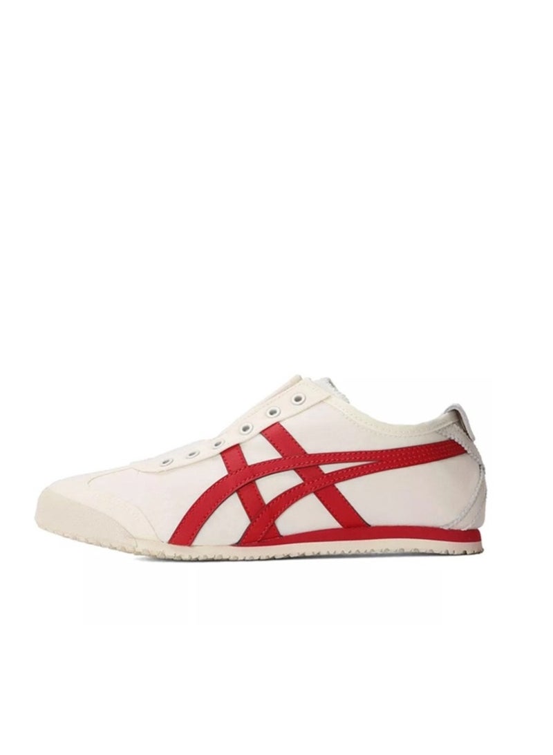 Onitsuka Tiger MEXICO 66 Slip-On Canvas Casual Colorblock Sneakers Shoes White/Red - Image 1