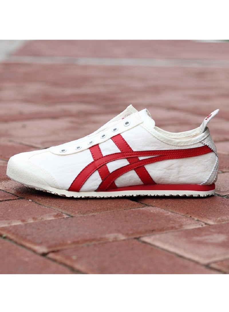 Onitsuka Tiger MEXICO 66 Slip-On Canvas Casual Colorblock Sneakers Shoes White/Red - Image 2