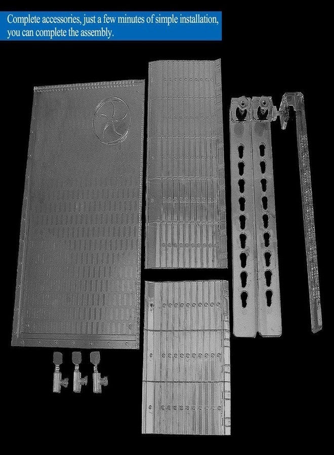 PENCK Hanging Turtle Basking Platform Acrylic Aquatic Reptile Ramp Dock Fence Type Tortoise Climbing Ladder Turtle Tank Accessories for Aquatic Reptile Feeding Resting (Large), Transparent - Image 5