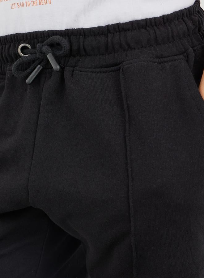 Styli Styli Boys Solid Pin Tuck Drawstring Waist Shorts  - Image 3
