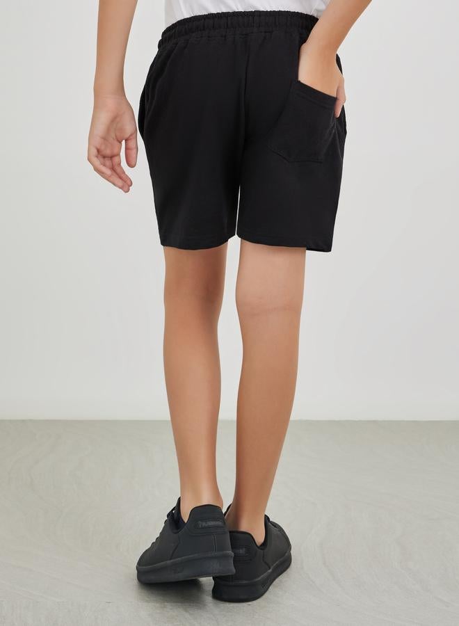 Styli Styli Boys Solid Pin Tuck Drawstring Waist Shorts  - Image 4