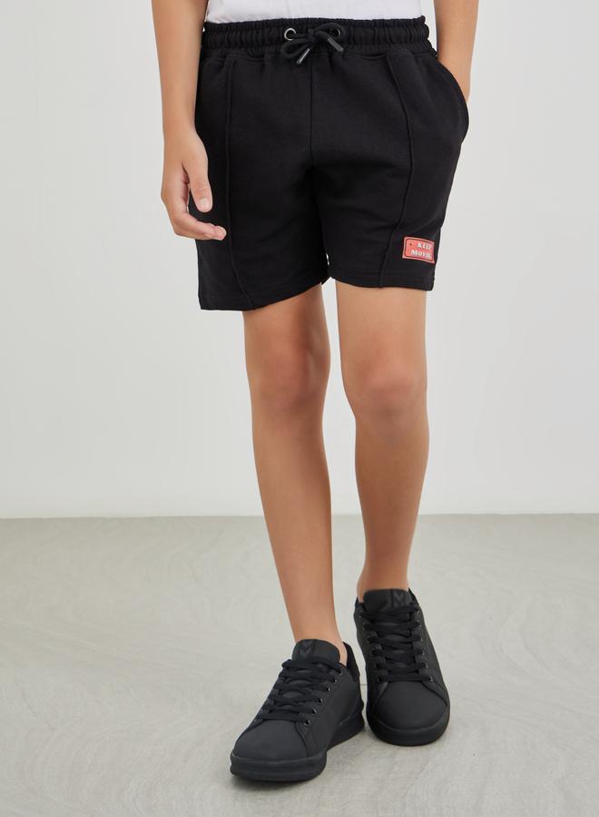 Styli Styli Boys Solid Pin Tuck Drawstring Waist Shorts  - Image 1
