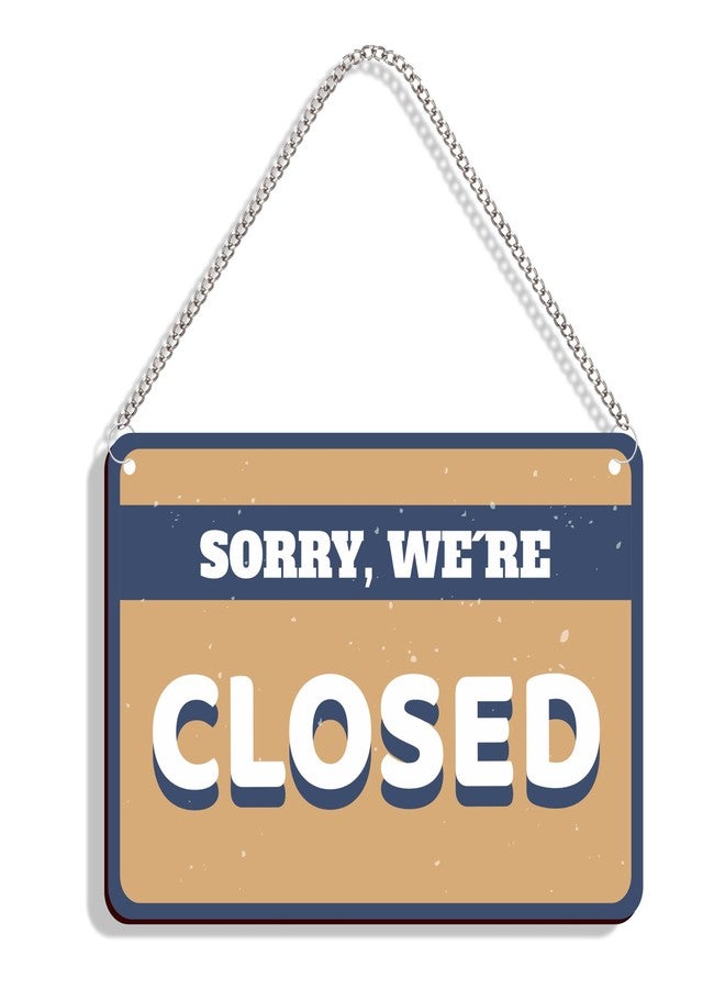 DELWOR Open Closed Sign Board for Shop | Open Closed Board | Double Side Wodden Open Close Sign Board for Door Hanging | Shop Sign | Restaurants Decor | Cafe Decor - Image 3