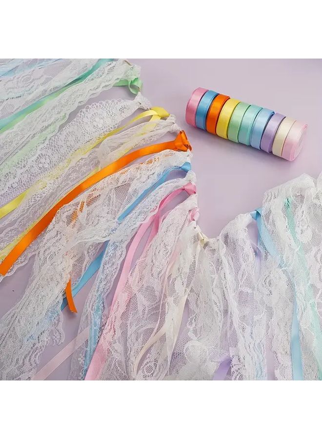 20 Yarn Dyed Silk Satin Ribbon Roll 2 5 Inches Wide 25 Yards Per Roll Set A Plus B 10 Rolls For Gift Wrapping Party Decoration DIY Hair Bows Fabric Crafts - Image 4