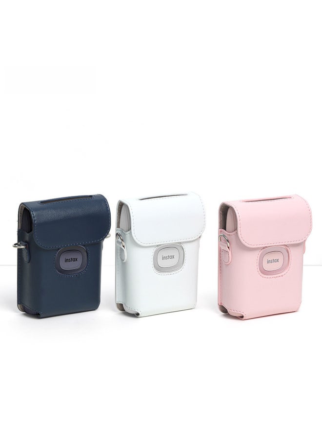Generic Suitable For Polaroid Mini Link2 Printer Protective Cover PU Leather Bag Shoulder Bag Storage Solid Color Bag-Color:White  - Image 2