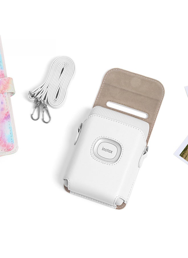 Generic Suitable For Polaroid Mini Link2 Printer Protective Cover PU Leather Bag Shoulder Bag Storage Solid Color Bag-Color:White  - Image 5