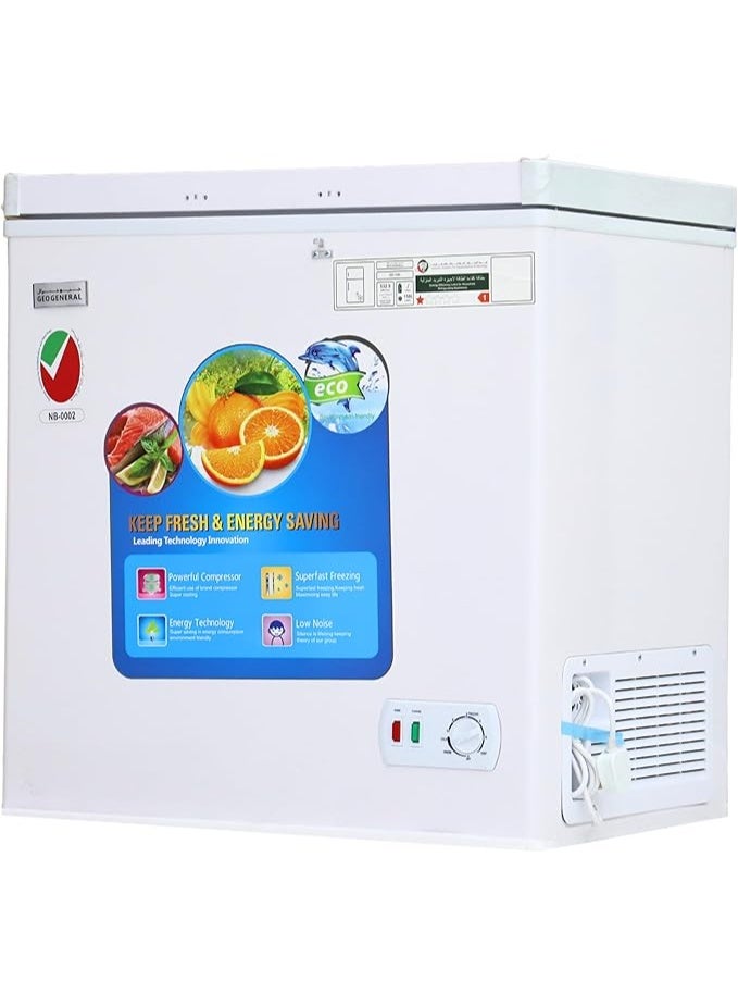 GEO GENERAL GD‑158L Chest Freezer – 158 L Capacity, Digital Temperature Control, Anti‑Rust Cabinet, Lockable, White - Image 5