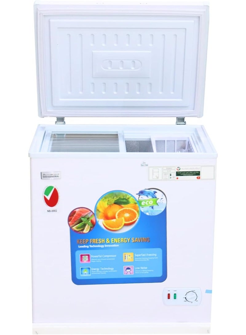 GEO GENERAL GD‑158L Chest Freezer – 158 L Capacity, Digital Temperature Control, Anti‑Rust Cabinet, Lockable, White - Image 3