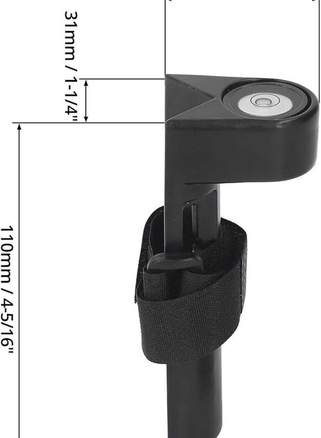 Adjustable Grade Rod Level With Aluminum Snap On 90 Degree Bubble Vial For Round Rectangular Rods - Image 5