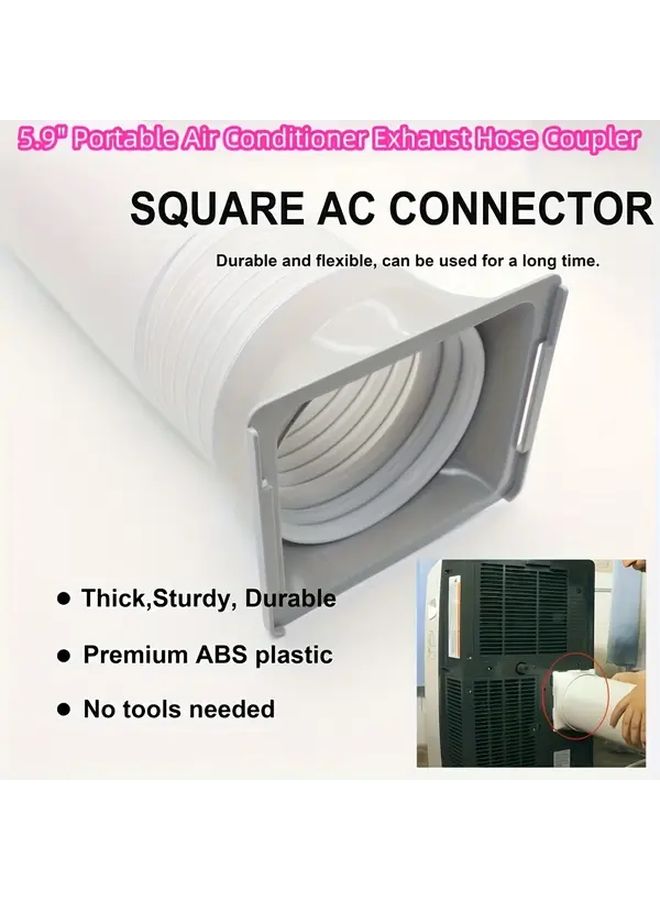 5 9 Inch Leak Proof HVAC Exhaust Connector 1pc For RV Truck Car AC Systems - Image 2