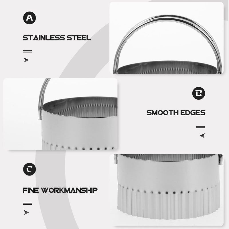 Stainless Steel Cookie Cutters Set of 5 with Handles Serrated Edges for Baking - Image 5