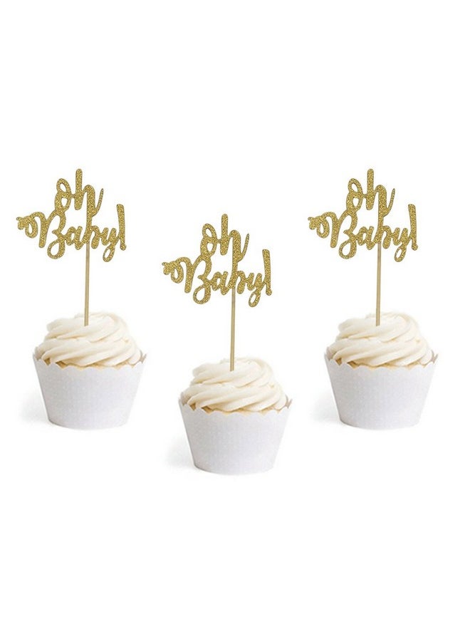 24 Gold Glitter Oh Baby Cake Cupcake Toppers Picks For Wedding Birthday Baby Shower Party Decorations - pzsku/ZA52FBE72E11877CBD158Z/45/_/1733730190/c0c9891a-4dcf-4b10-9b2e-7ad9514718ee