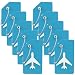 Gostwo 10 Pack Silicone Luggage Tag for Suitcases with Stainless Loop TSA Approved Privacy Protection Travel Essentials Bag Tags by Gostwo Sky Blue - Image 2