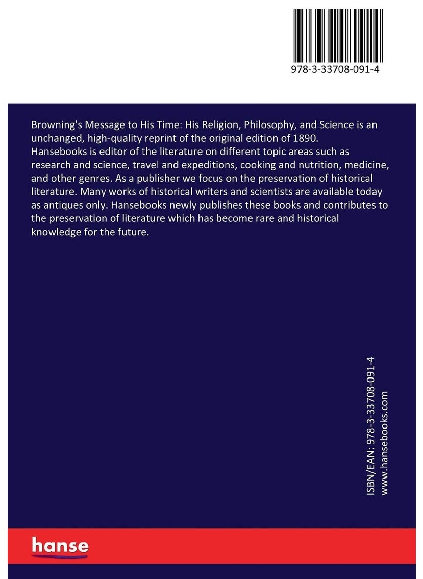 Browning's Message to His Time: His Religion, Philosophy, and Science  - Image 2