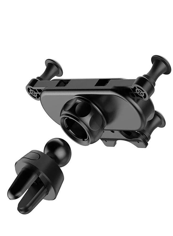 LDNIO MG03 Car Phone Holder Air Vent Gravity Mobile Mount Cradle Mini Auto Clamp Stand for iPhone 14/14 Pro/ 14 Pro Max/13/12/mini/Pro Max, Samsung S23 S22 Huawei black  - Image 4