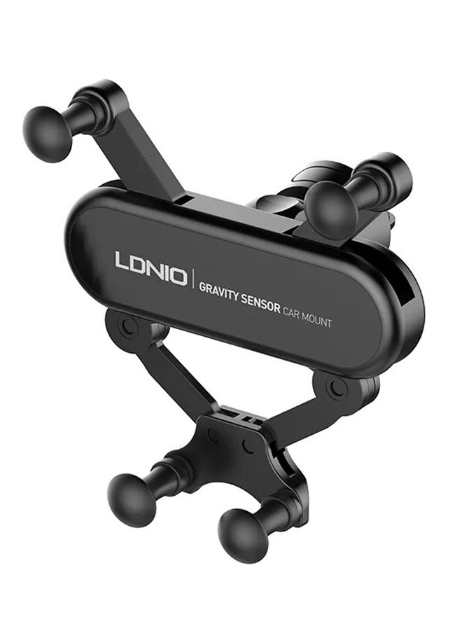 LDNIO MG03 Car Phone Holder Air Vent Gravity Mobile Mount Cradle Mini Auto Clamp Stand for iPhone 14/14 Pro/ 14 Pro Max/13/12/mini/Pro Max, Samsung S23 S22 Huawei black  - Image 1