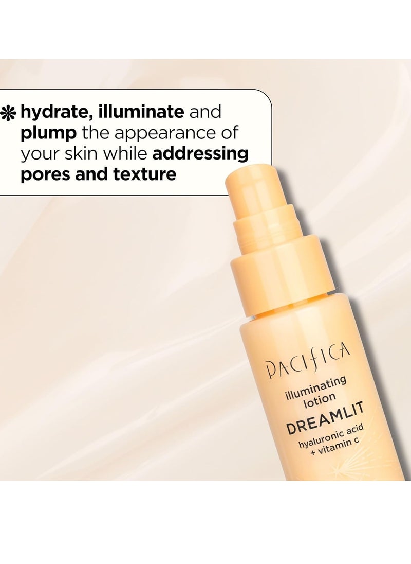Pacifica Pacifica Face Moisturizer - Dreamlit Illuminating Vitamin C Face Serum Lotion - Daily Moisturizing Face Cream -Hyaluronic Acid Serum for Face Dry & Dull Skin, Fragrance Free Vegan Dermatologist Tested  - Image 3