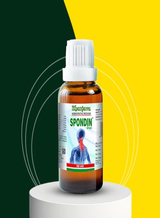 Bhargava Phytolab Spondin Drops Advanced Fast Neck Pain Relief,Effective Homeopathic Remedy for Numbness, Stiffness & Shoulder Pain 30Ml - Image 3
