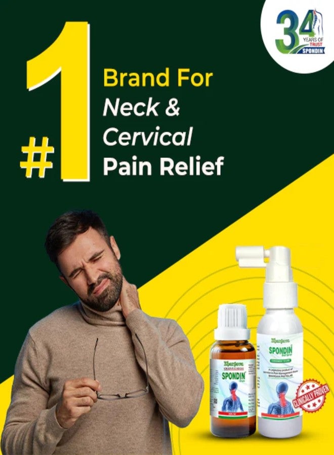 Bhargava Phytolab Spondin Drops Advanced Fast Neck Pain Relief,Effective Homeopathic Remedy for Numbness, Stiffness & Shoulder Pain 30Ml - Image 2