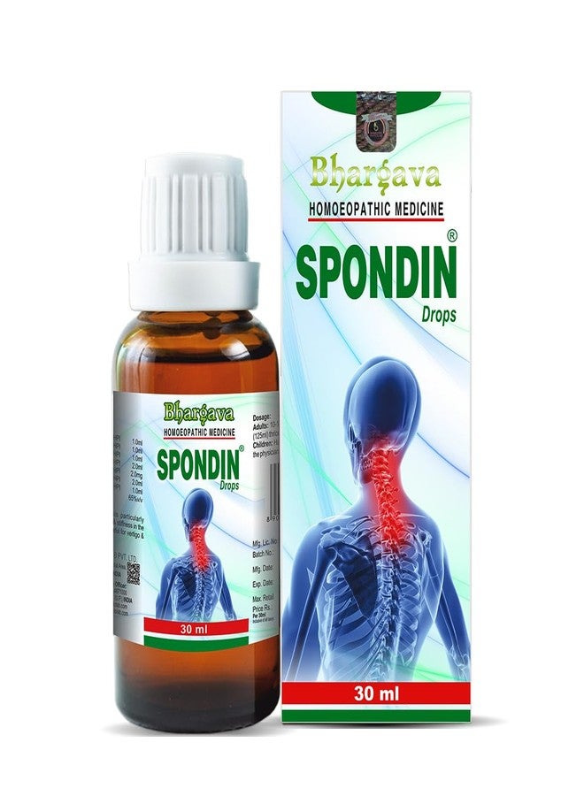 Bhargava Phytolab Spondin Drops Advanced Fast Neck Pain Relief,Effective Homeopathic Remedy for Numbness, Stiffness & Shoulder Pain 30Ml - Image 1