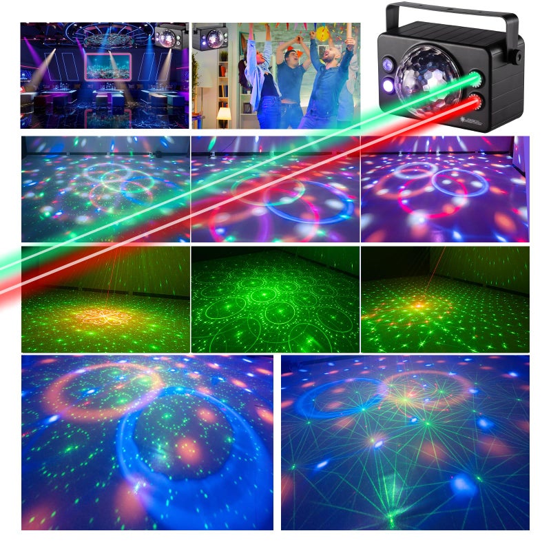 XJXTC Disco Ball Light Party Lights Sound Activated with Remote Control for Parties Strobe Stage Lighting for Home Dance Karaoke Club Birthday Wedding Christmas Halloween Decor - Image 4