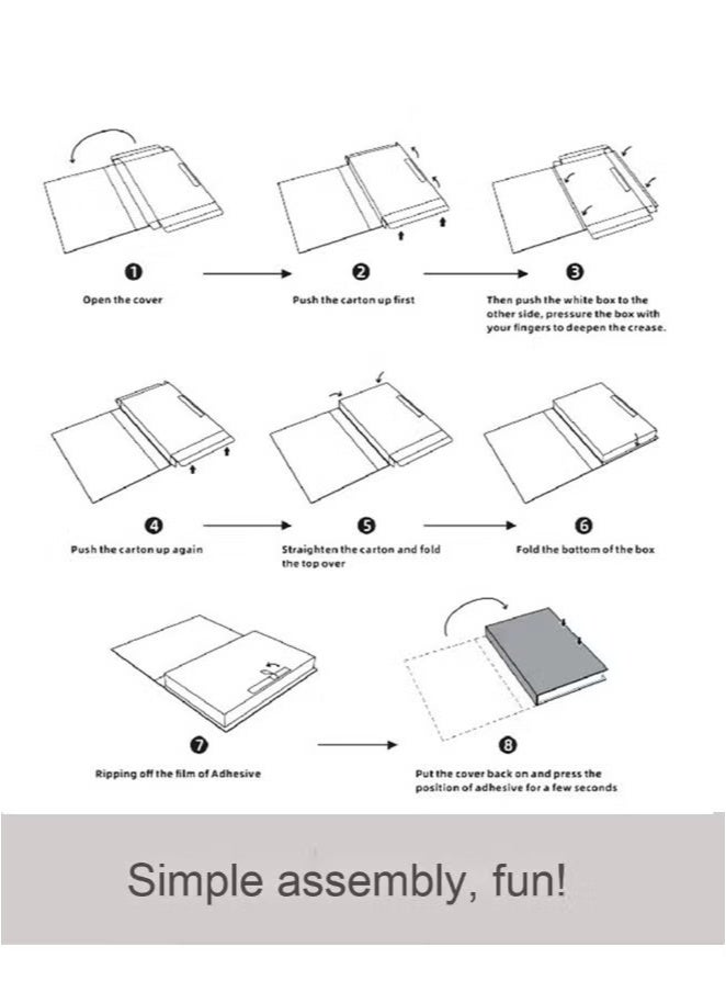 إيليلي كتب ديكورية من 3 قطع، كتب مزيفة مع مساحة تخزين مخفية، كتب ديكورية لرفوف الكتب وطاولات القهوة، صناديق كتب ديكورية، كتب مزيفة مجوفة لغرفة المعيشة - Image 2