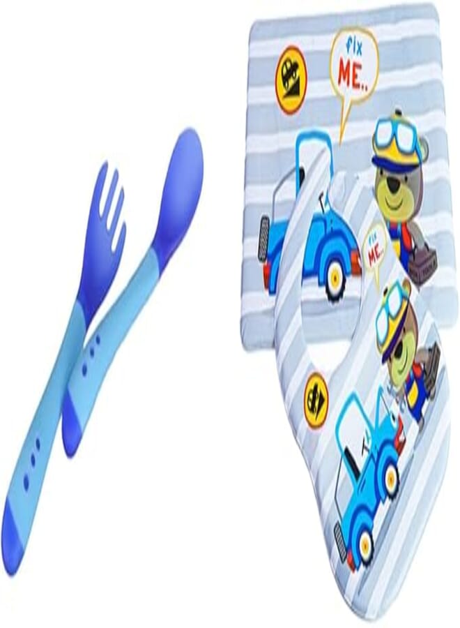 La Frutta La Frutta (PVC Baby Bib with baby feeding mat & Spoon & Fork Set) 