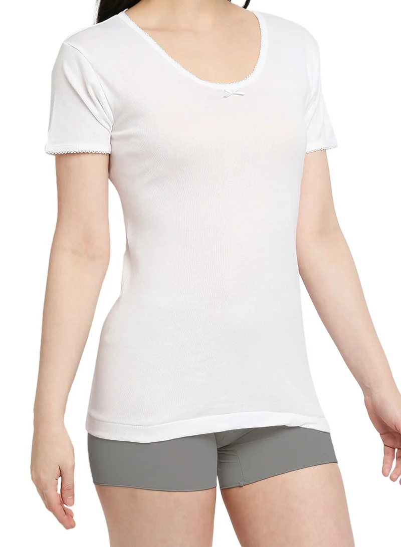 BYC GIRLS COTTON UNDERSHIRT - WHITE