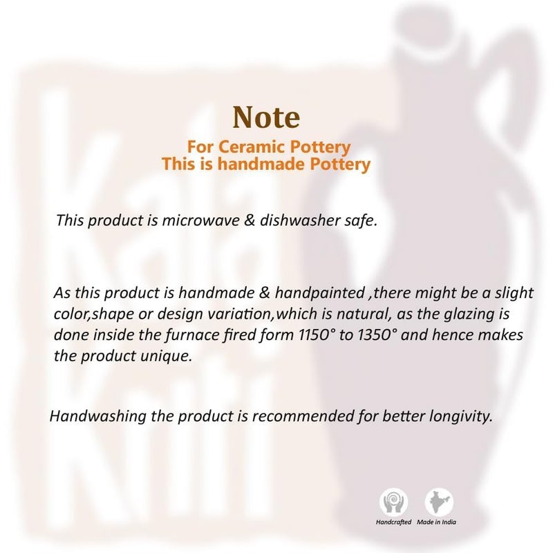 Kala Kriti KALAKRITI Hand Painted Floral 800 + 950 ML Handi with Lid For Versatile Storage and Serving Container - Perfect for Biryani, Curry, Soup - Decorative and Functional (Pack Of 2, Red) - Image 5