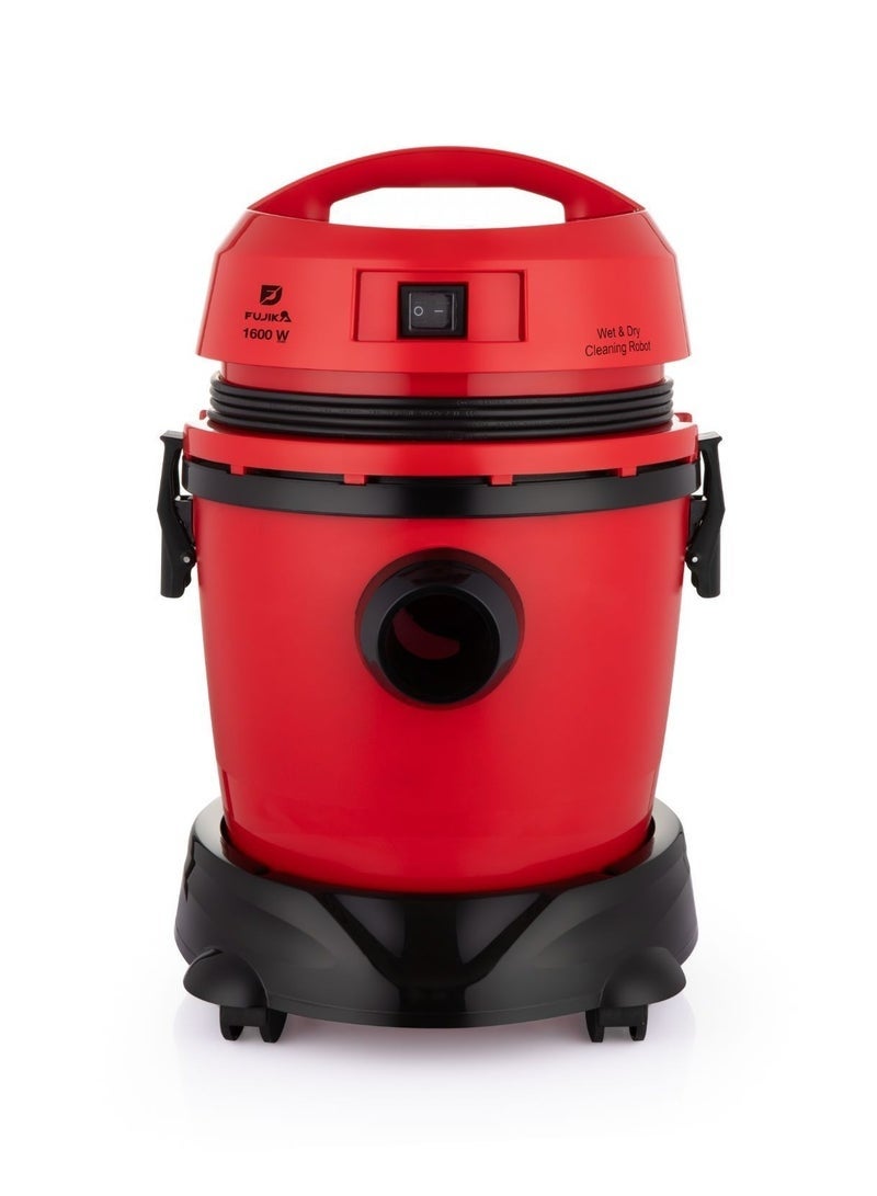 Fujika Turkish Wet and Dry Vacuum Cleaner FJK-190 Red ,20 Liter 1600 Watt - Image 3
