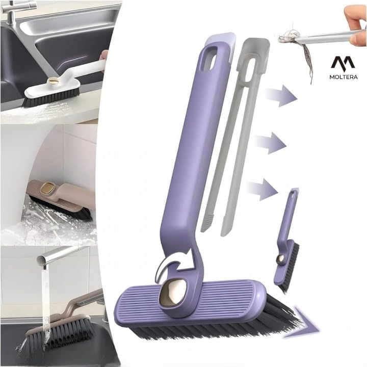 MOLTERA Cleaning Brush Multi-Function Rotating Crevice Cleaning Brush,Bristle Crevice Gap, 360 Degree Rotating No Dead Corners Bristle Crevice Tool for Bathroom & Kitchen & Tile Floors (Multicolor) - Image 2