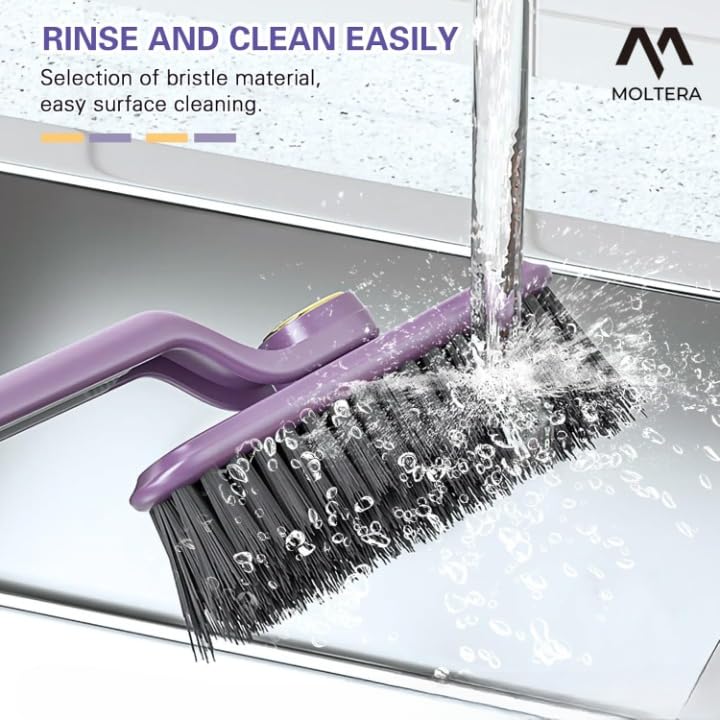 MOLTERA Cleaning Brush Multi-Function Rotating Crevice Cleaning Brush,Bristle Crevice Gap, 360 Degree Rotating No Dead Corners Bristle Crevice Tool for Bathroom & Kitchen & Tile Floors (Multicolor) - Image 3