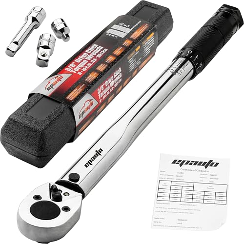 EPAuto 3/8-Inch Drive Click Torque Wrench 10-80 ft-lb. / 13.6-108.5 Nm 1.5" Wx1 Dx14.5 H - Image 1