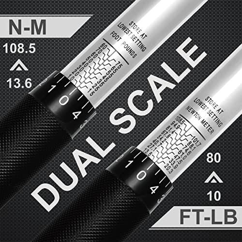 EPAuto 3/8-Inch Drive Click Torque Wrench 10-80 ft-lb. / 13.6-108.5 Nm 1.5" Wx1 Dx14.5 H - Image 4