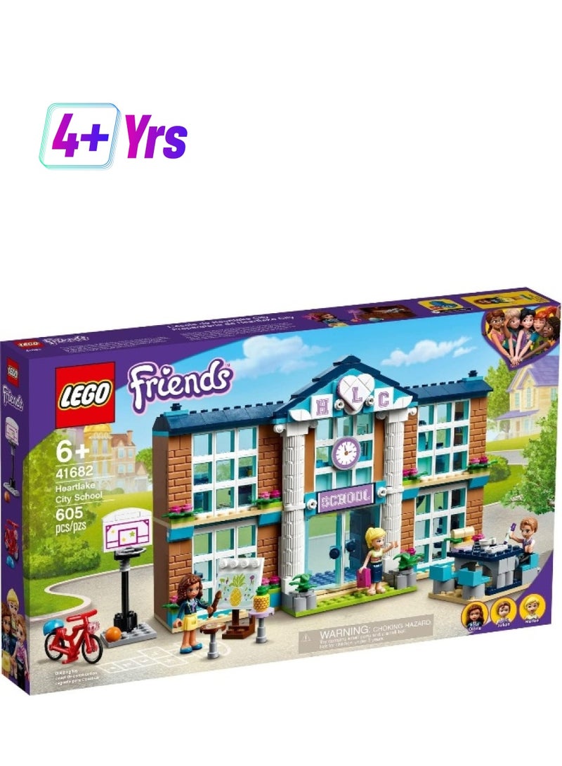 LEGO 41682 Friends School House Toy Heartlake City Building Set, Classroom Teacher Playset for Girls and Boys with Olivia Mini Doll - Image 1