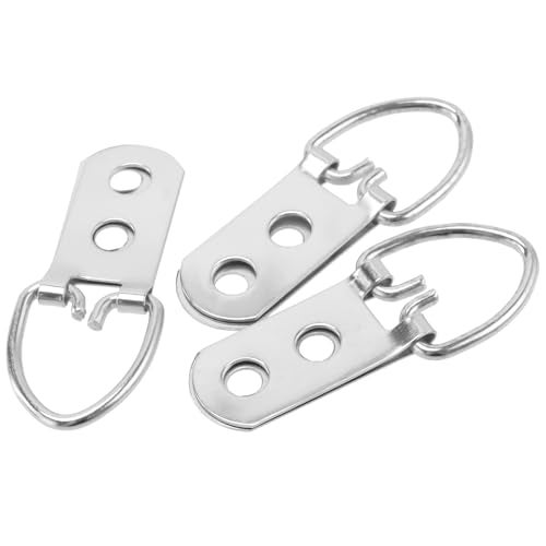 SEHOI 250 PCS Heavy Duty D Ring Picture Hangers Double Hole D Hooks D Ring Frame Hangers with 500 Screws for Hanging Frames Picture - Image 1