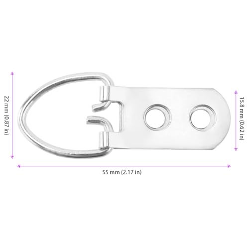 SEHOI 250 PCS Heavy Duty D Ring Picture Hangers Double Hole D Hooks D Ring Frame Hangers with 500 Screws for Hanging Frames Picture - Image 3