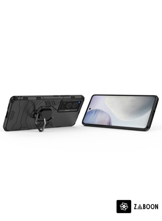 Zaboon Protective Case Cover For vivo X70 Pro Shockproof PC + TPU Protective Case with Magnetic Ring Holder - Image 5