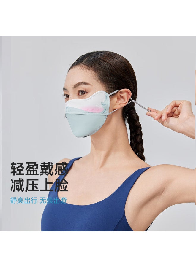 Vvc Sun Protection Face Mask For Women, Summer Uv-resistant Breathable Light-blocking Sun Protection Eye-corner Mask, Guaguao