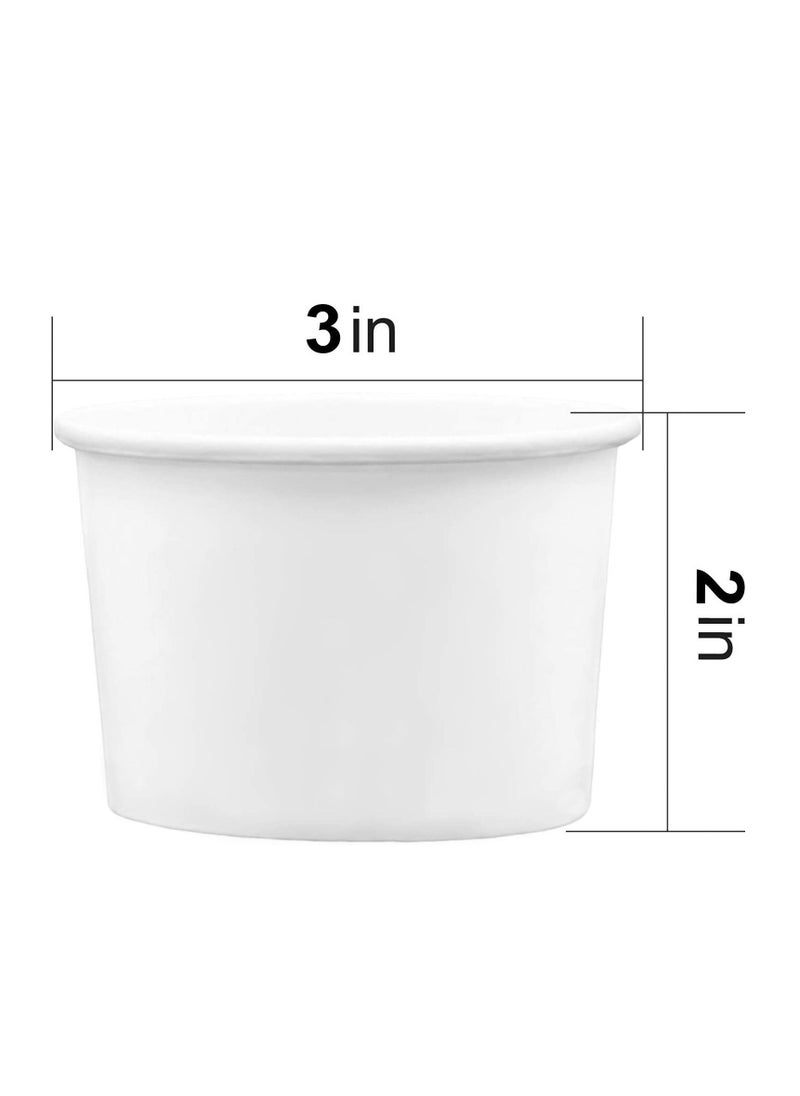 25Pc Disposable Paper Ice Cream Cups Dessert Bowls For Frozen Yogurt Soup 4oz