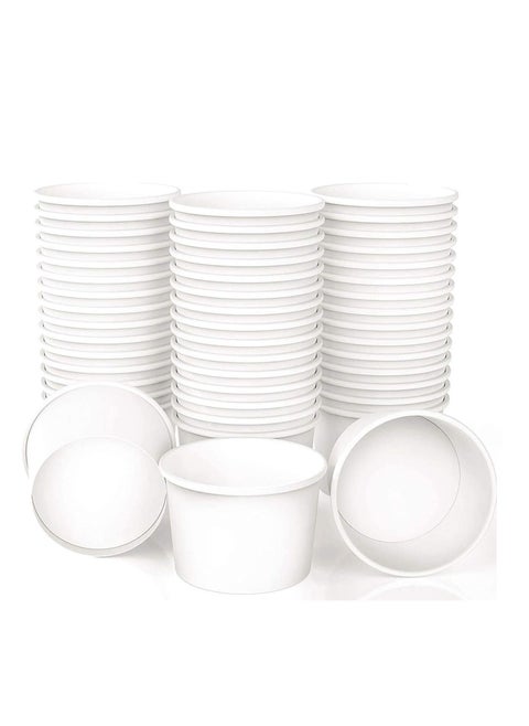 25Pc Disposable Paper Ice Cream Cups Dessert Bowls For Frozen Yogurt Soup 4oz
